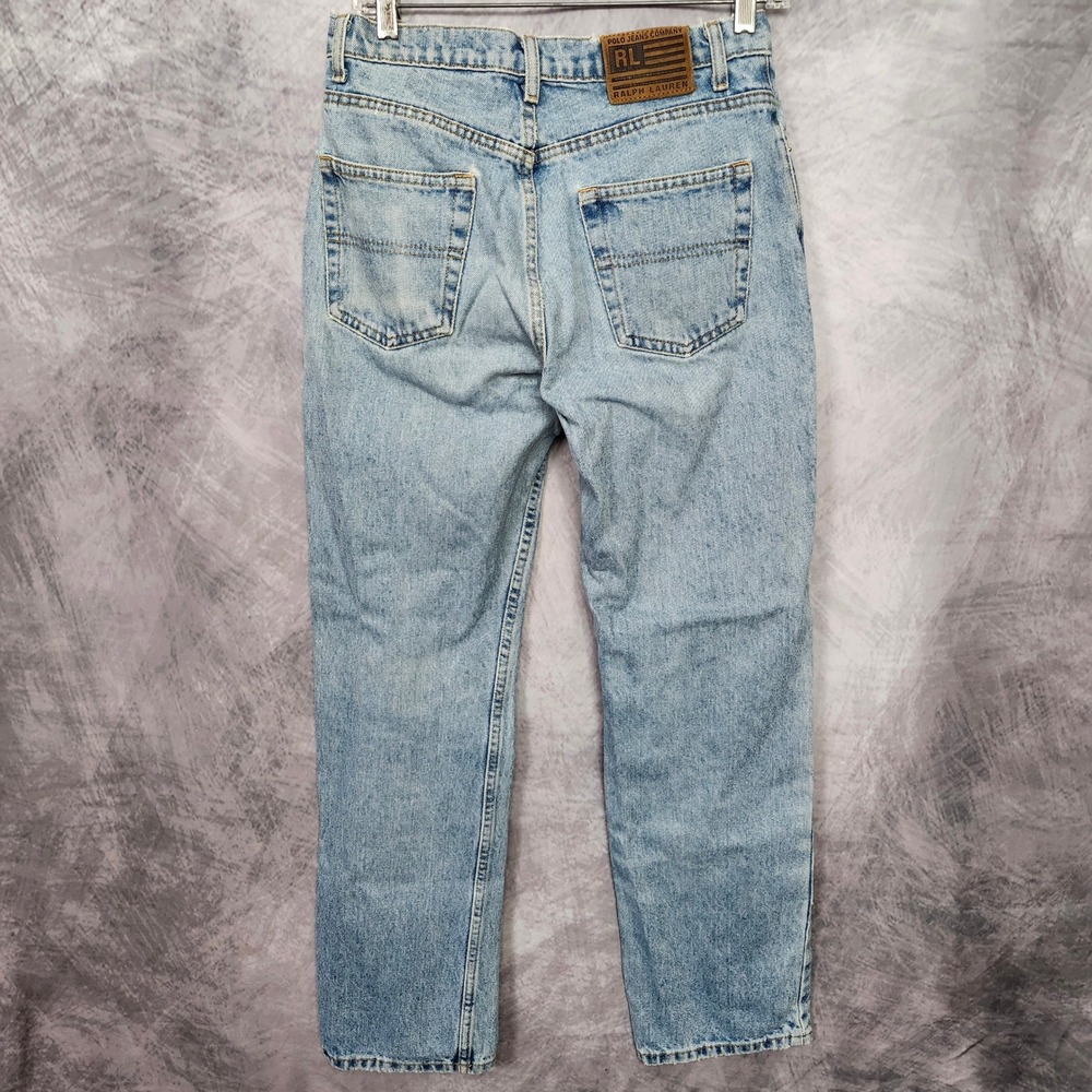 Vintage 90s Polo Jeans Co Ralph Lauren Light Wash Denim Jeans 30x30 Straight Leg